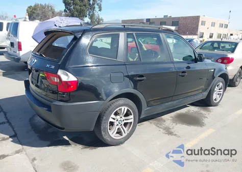 2005 BMW X3 3.0I z USA, uszkodzony, nr VIN WBXPA93495WD05652